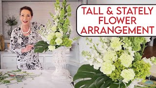 How to Arrange with Tall Stately Flowers Floristry Tutorial [upl. by Llevad]