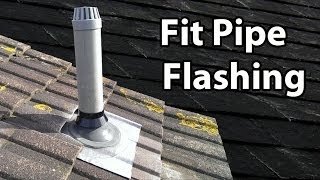 How to Install a soil PIPE FLASHING  Fit a Lead Slate [upl. by Ennaylloh941]