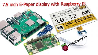 How to use an EPaper EInk display with Raspberry pi 3 B  Raspberry pi zero w [upl. by Nolos325]