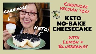 Keto No Bake Cheesecake  Carnivore Cheesecake options Celebrate Keto Blueberry Cheesecake Day [upl. by Ariat]