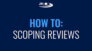 Steps for scoping reviews [upl. by Faustine624]