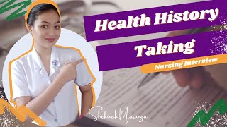 Health History Taking  Nursing Interview [upl. by Rhyner]