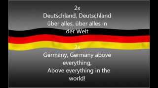 Komplette deutsche Hymne german anthem lyrics GerEng [upl. by Denni]