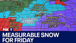 MN weather Measurable snow for Friday [upl. by Rayshell]