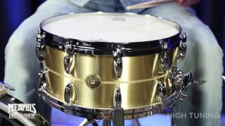 Gretsch 14x65 USA Custom Bell Brass Snare Drum [upl. by Yroger849]