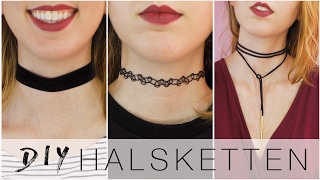 DIY 90s Tumblr Choker Halsketten  Tattoo Kette Selber Machen amp mehr [upl. by Timothee]