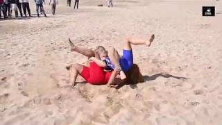 Womens Beach Wrestling HELEN MAROULIS Vs MARWA AMRI [upl. by Haeli]