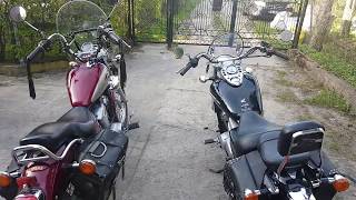 Yamaha Virago 125 vs Honda Shadow 125 porównanie Motorcycle comparison [upl. by Alexina534]