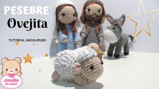 PESEBRE OVEJITA Amigurumi Tutorial paso a paso Patrón en Descripción [upl. by Colombi405]