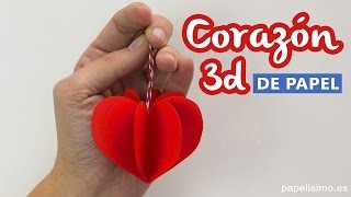 Corazones de papel 3D  Paper hearts [upl. by Ebert]