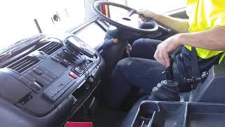 Truck driving Mercedes atego manual changing gears [upl. by Eniloj]