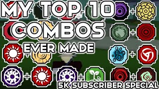 The TOP 10 COMBOS In Shindo Life  Top 10 Combos In Order  Shindo Life Combos  5k Sub Special [upl. by Jolie50]