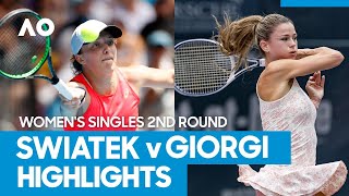 Iga Swiatek vs Camila Giorgi Match Highlights 2R  Australian Open 2021 [upl. by Goulden]