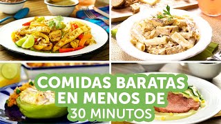 Comidas baratas en menos de 30 minutos  Kiwilimón [upl. by Pascoe]