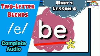 TwoLetter Blends quotequot Complete Audio  CV Blends  Unit 1 Lesson 4 [upl. by Eisaj705]