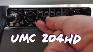 Behringer UPHORIA UMC 204HD Interface walkthrough [upl. by Prentiss]