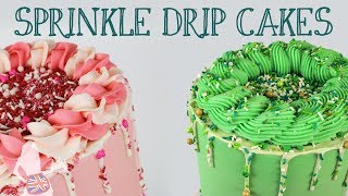 Sprinkle Drip Cakes  5 Steps To Perfect Sprinkle Drips [upl. by Lordan]