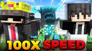 I Beat Minecraft in 100x Speed [upl. by Odinevneib]