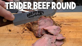 Tender Beef Round Roast  Recipe  BBQ Pit Boys [upl. by Horacio]