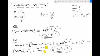 Verifying Homogeneous Equations Using Dimensional Analysis [upl. by Milewski]