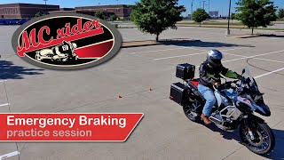 Motorcycle Emergency Braking Technique amp Practice [upl. by Auqkinahs]