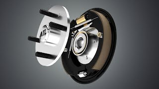 Drum Brake System  Autotechlabs [upl. by Seaver666]