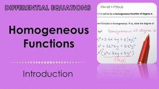 Homogeneous Functions [upl. by Notniv]