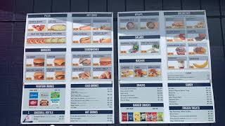 Concession Food Menu at Cooperstown Dreams Park [upl. by Dogs]