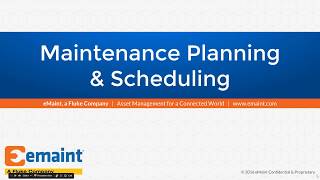 Best Practices Webinar Maintenance Planning amp Scheduling [upl. by Novyak]