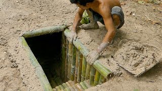 Building The Most Secret Underground Bamboo House By Ancient Skill [upl. by Aehsa228]