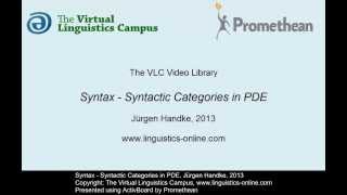 SYN101  Syntactic Categories in PDE [upl. by Aihsatsan]