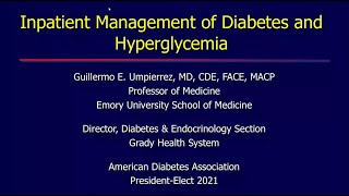 Management of Inpatient Diabetes and Hyperglycemia [upl. by Aivat367]