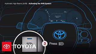 How to Turn On the Automatic High Beams  Toyota [upl. by Arehsat]