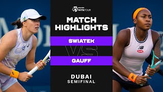 Iga Swiatek vs Coco Gauff  2023 Dubai Semifinal  WTA Match Highlights [upl. by Niledam]