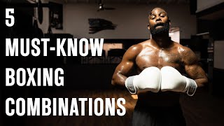 5 Boxing Combos every beginner NEEDS to learn with or without a punching bag [upl. by Toomay]