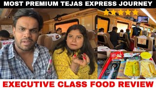 PREMIUM TEJAS EXPRESS EXECUTIVE CLASS JOURNEY amp DELICIOUS FOOD REVIEW [upl. by Alamap430]