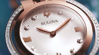 Bulova Watches for Women  Diamond Series  Rubaiyat  RoseGold Bracelet [upl. by Ayotnom]