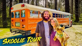 AMAZING School Bus Conversion to TINY HOME Camper Will Make You Want To Hit The Road FULL TIME [upl. by Barsky]