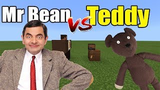 Mr Bean vs Teddy  Minecraft PE [upl. by Sreip624]