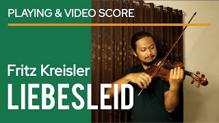 Fritz Kreisler  Liebesleid quotLoves Sorrowquot Violin and Piano  performance video score sheet music [upl. by Arbas]