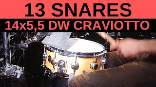 14x55 DW Craviotto Super Solid Maple Processed  Raw Comparison [upl. by Atteuqahc]