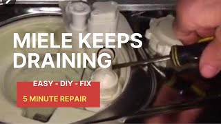 🌎 Miele Dishwasher  DRAIN WON’T STOP FIXED 😃 [upl. by Somar]