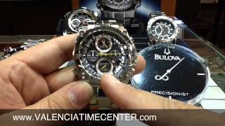 Bulova Precisionist Chronograph watch review by Valencia Time Center [upl. by Yunick241]