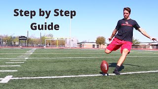 HOW TO KICKOFF A FOOTBALL  Step by step guide [upl. by Eeniffar784]