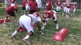 Oklahoma Drill at Spring Practice 032913 [upl. by Tobias]