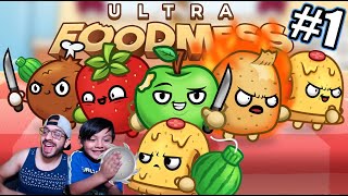 Lucha de Comida Loca  Batalla de Comida Ultra FoodMess  Juegos Karim Juega [upl. by Acirema]