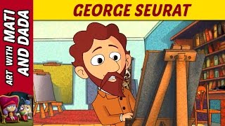 Art with Mati and Dada  George Seurat  Kids Animated Short Stories in English [upl. by Ramal]