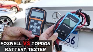 WHICH CAR BATTERY TESTER IS BETTER TOPDON VS FOXWELL [upl. by Ydoow]