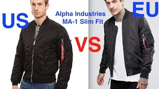 Alpha Industries MA 1 Slim Fit Bomber Jacket [upl. by Allecram]