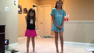 8 and 10 year old singing and dancing SILLY and CRAZY [upl. by Albur]